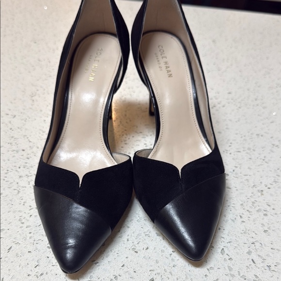 Cole Haan Black Pointed-Toe Heels - Picture 3 of 5